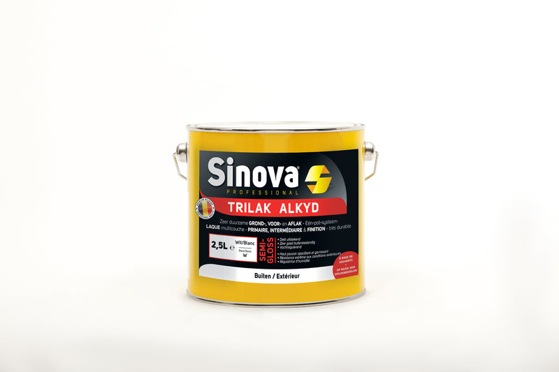 Sinova- TRILAK ALKYD - Hout - Buitenkant Halfglans - 2,5L