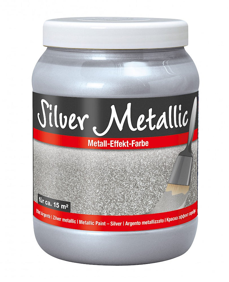 Dekorative Metallic-Silberfarben – 750 ml