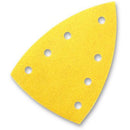 Papier abrasif triangle 100 x 147 mm 7 trous - grains 40 à 220