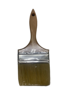 Pinceau plat soie blanche manche bois - grand