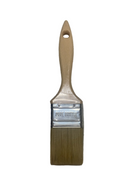 Pinceau plat soie blanche manche bois - moyen